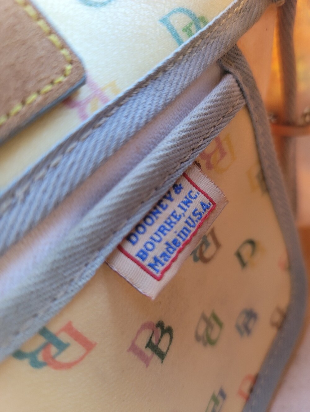 Dooney & Bourke Vintage Y2K Rainbow DB Satchel - Picture 4 of 16